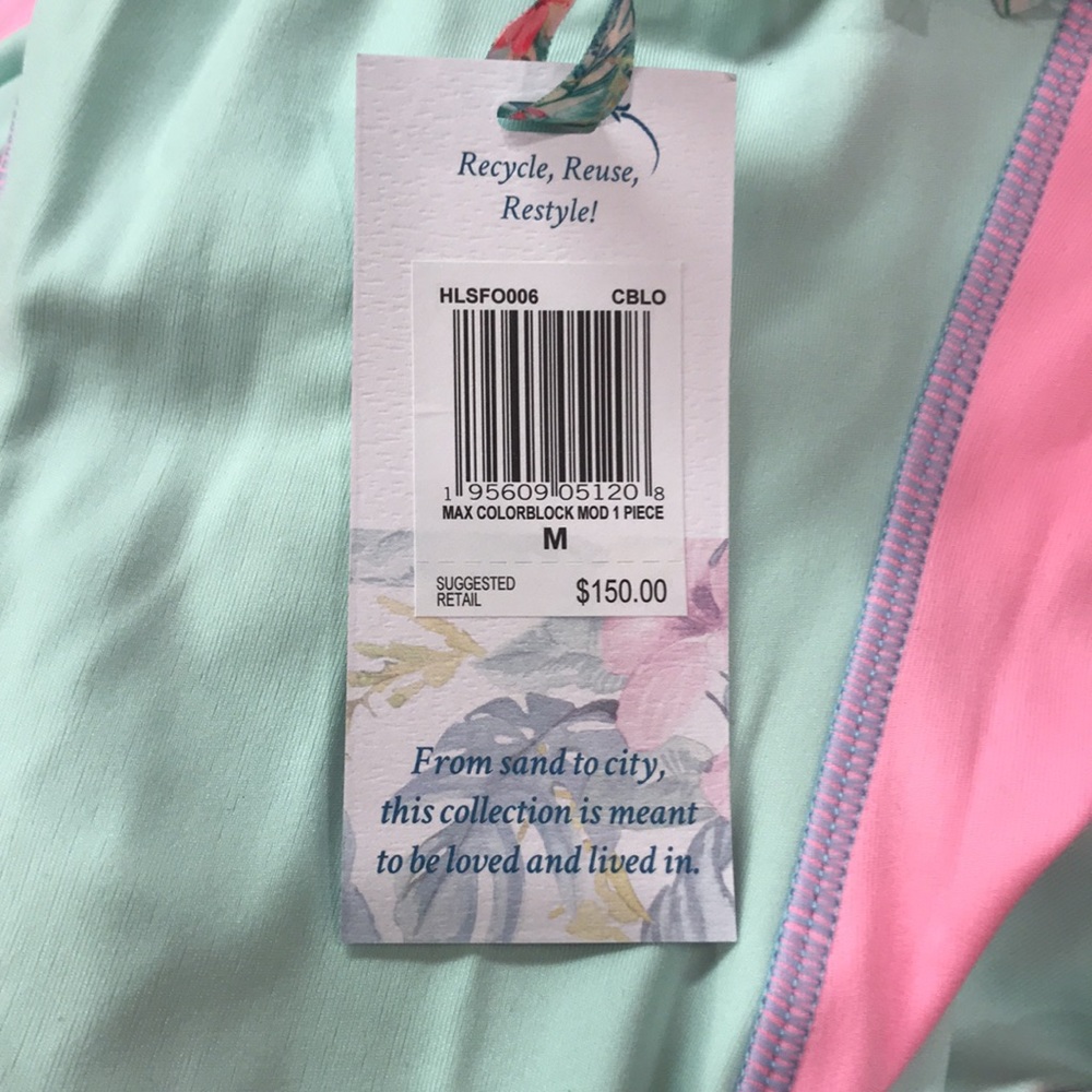 LoveShackFancy X Hurley Max Colorblock One Piece Bathing Suit - Picture 6 of 11